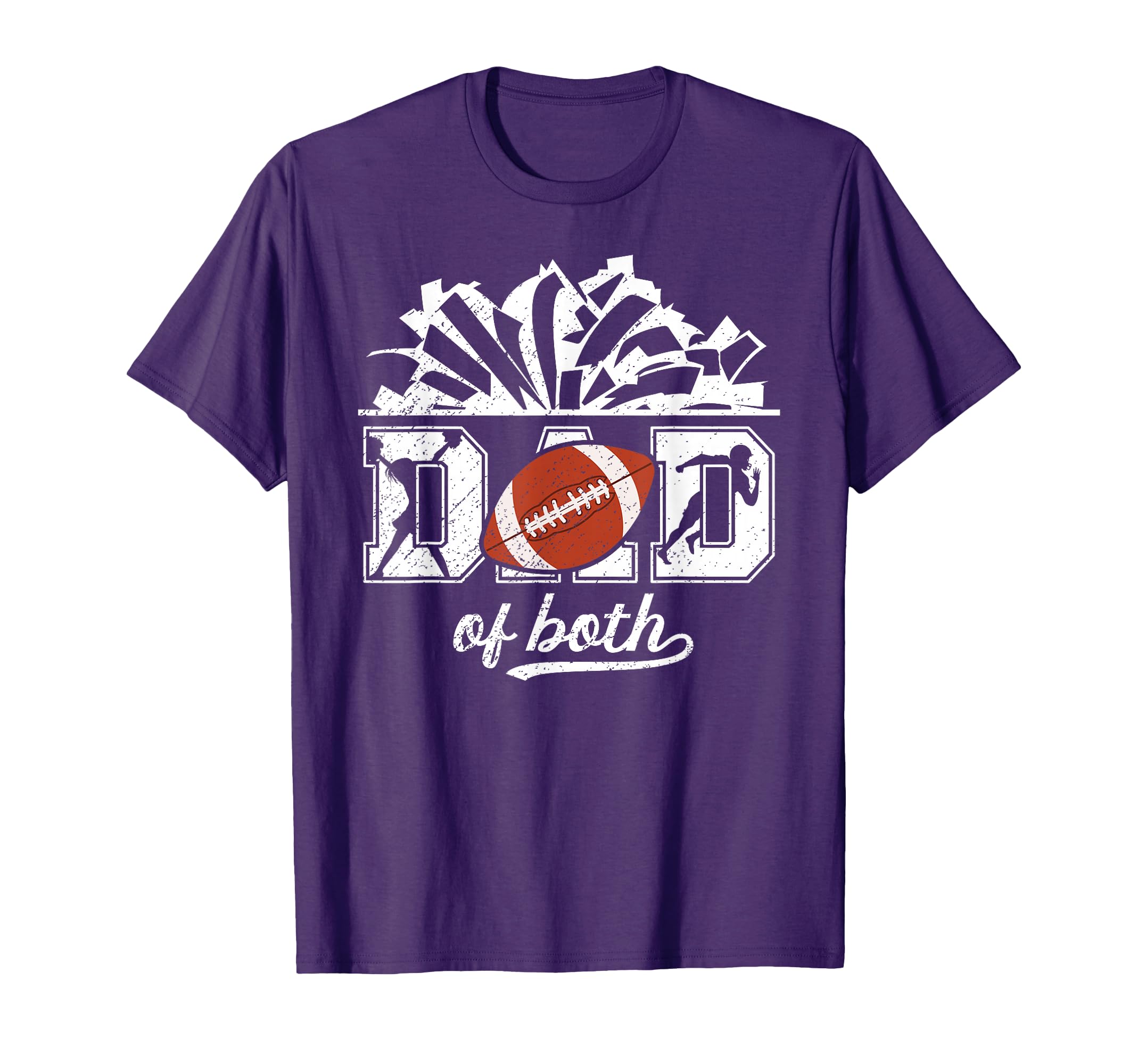 Dad Both Proud Cheer And Football Dad T-Shirt - Trendy Graphic for Adults - T-Shirt, Sweatshirt, Hoodie