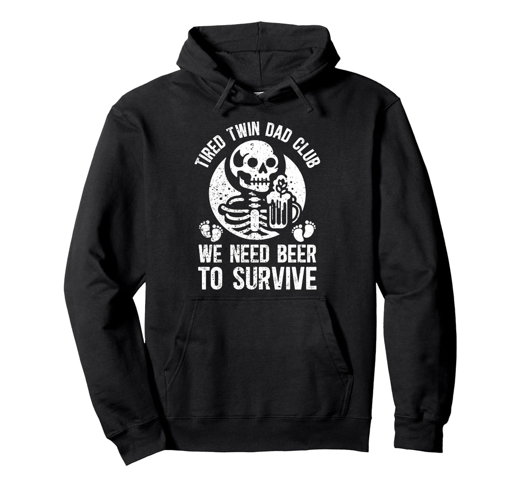Tired Twin Dad Cub Dad Twins Twin Hoodie - Custom Art Print Men Women - T-Shirt, Sweatshirt, Hoodie