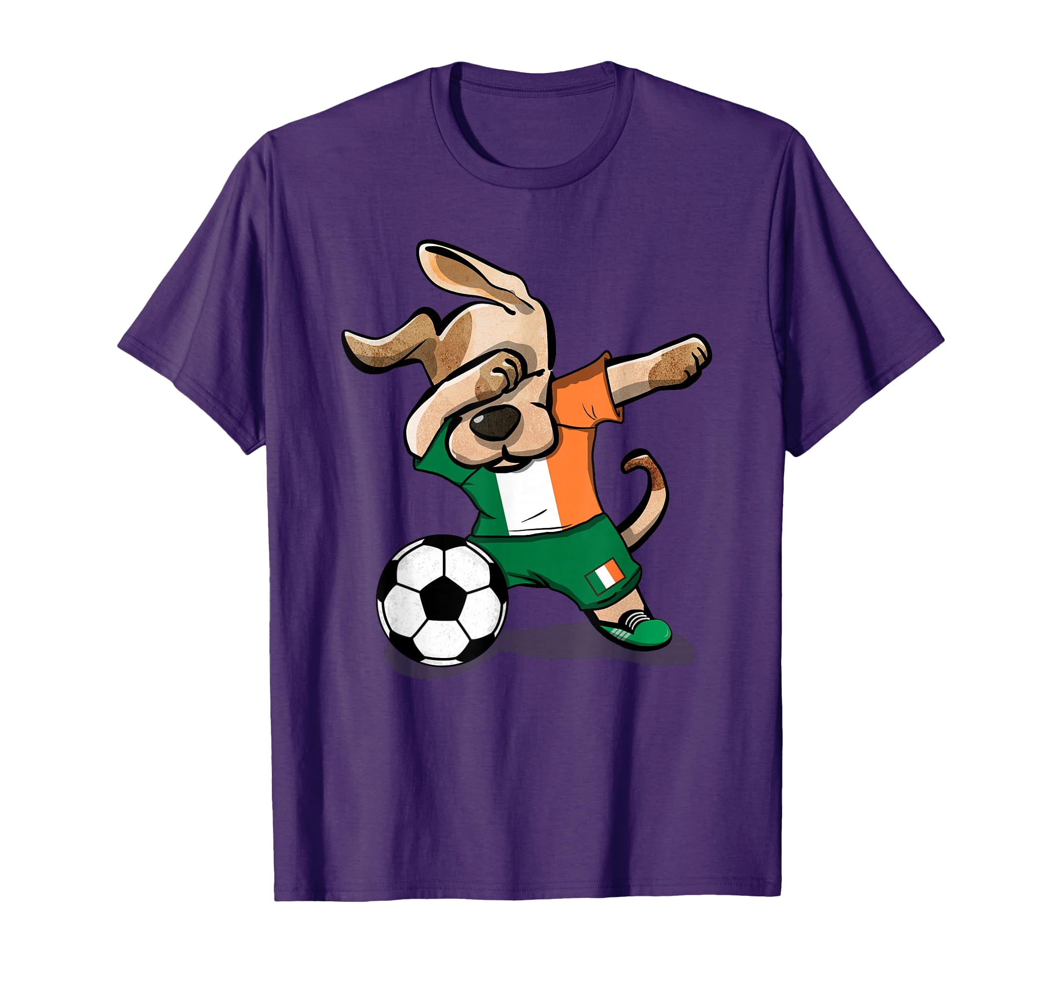 Funny Dabbing Dog Ireland Soccer T-Shirt - Aesthetic Graphic Men Women - T-Shirt, Sweatshirt, Hoodie