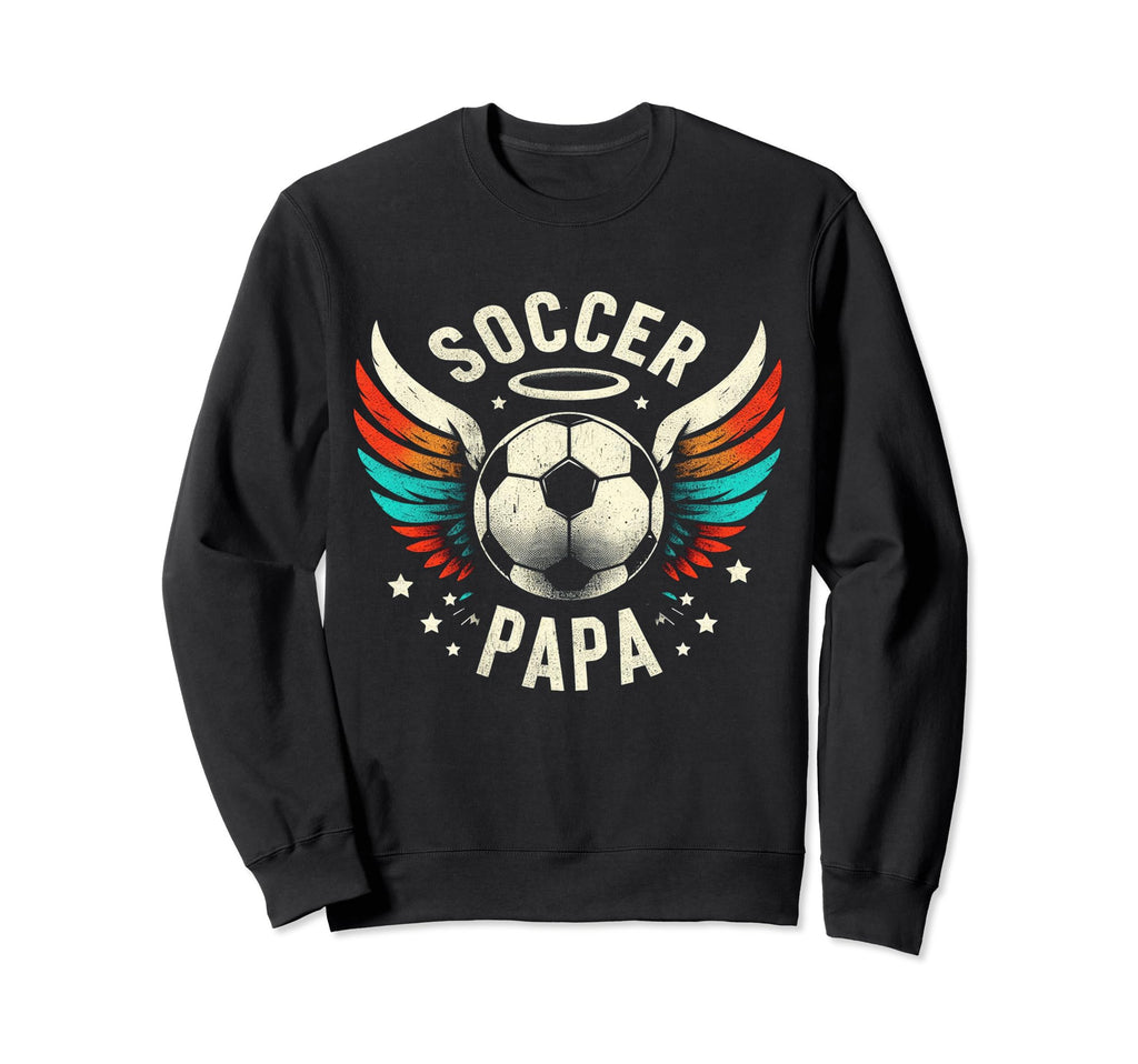 Soccer Papa Family Matching Dad Sweatshirt - Aesthetic Graphic Unisex - T-Shirt, Sweatshirt, Hoodie