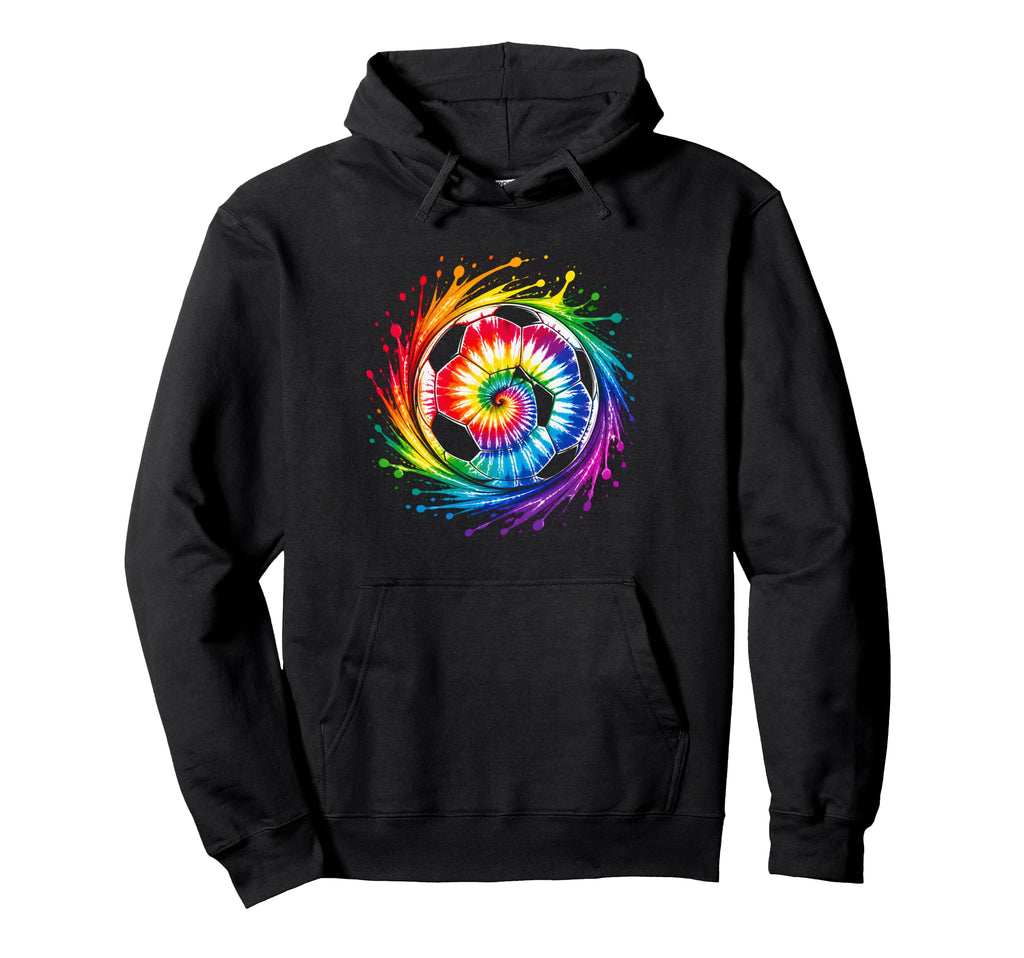 Soccer Ball Tie Dye Fan Hoodie - Novelty Apparel Unisex - T-Shirt, Sweatshirt, Hoodie