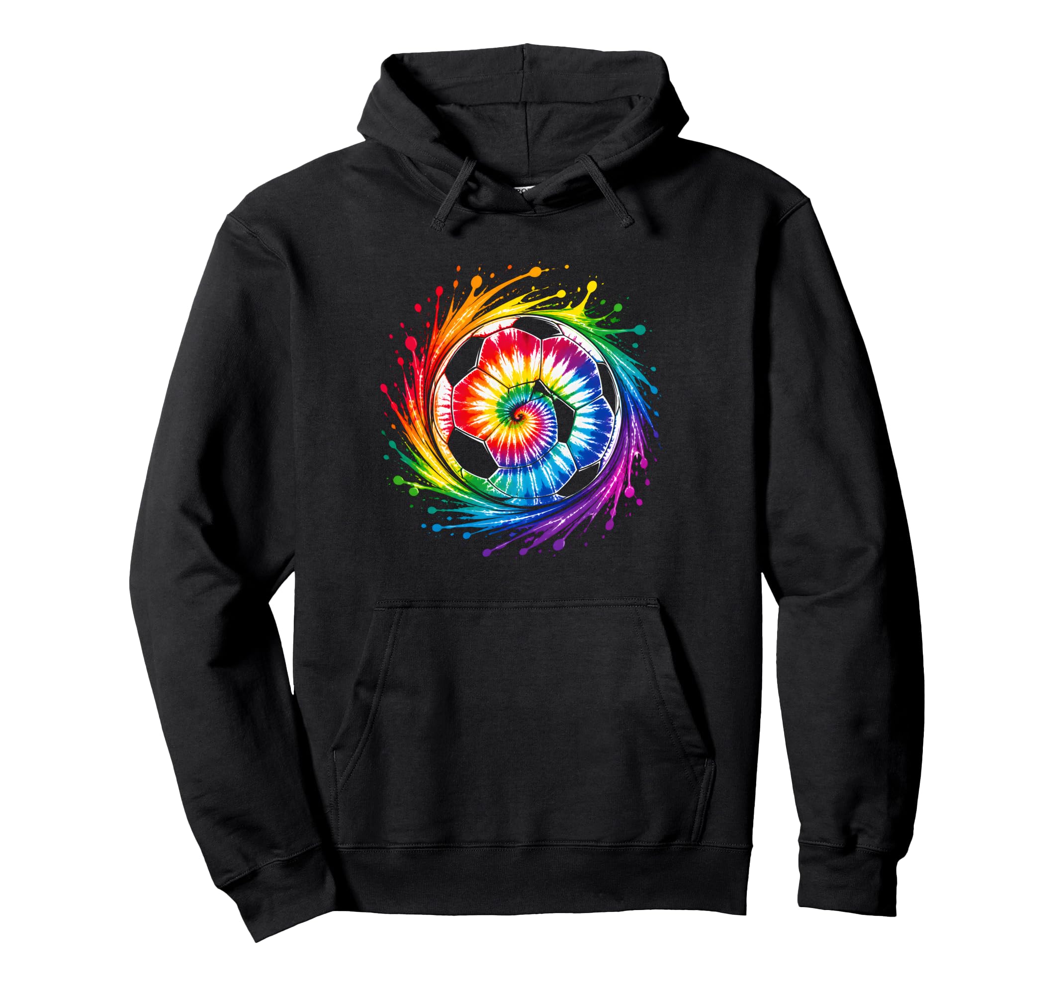 Soccer Ball Tie Dye Fan Hoodie - Novelty Apparel Unisex - T-Shirt, Sweatshirt, Hoodie