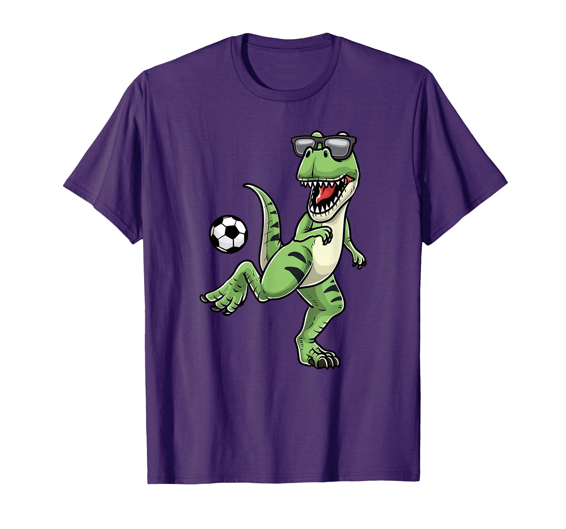 T Rex Playing Soccer Dinosaur Soccer T-Shirt - Minimalist Print Unisex - T-Shirt, Sweatshirt, Hoodie