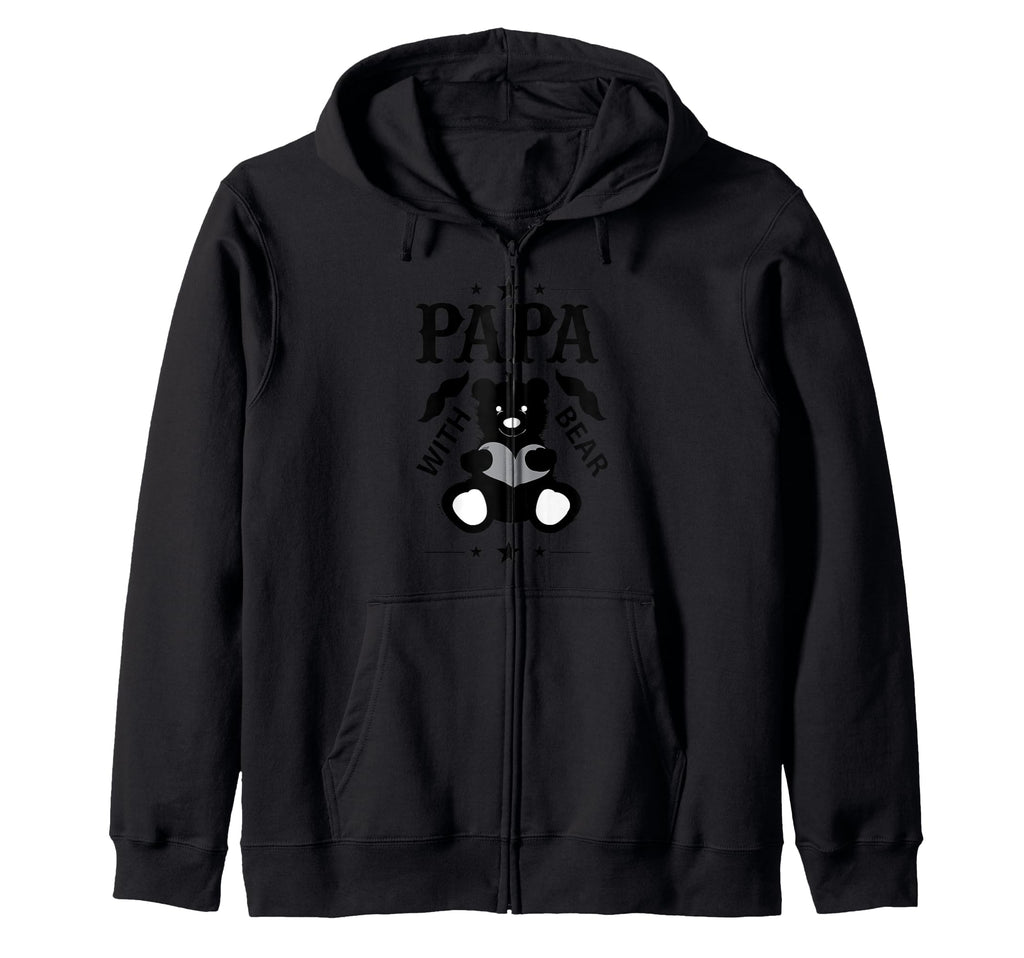 Papa Bear Mustache Teddy Dad Father T-Shirt - Novelty Apparel Men Women - T-Shirt, Sweatshirt, Hoodie