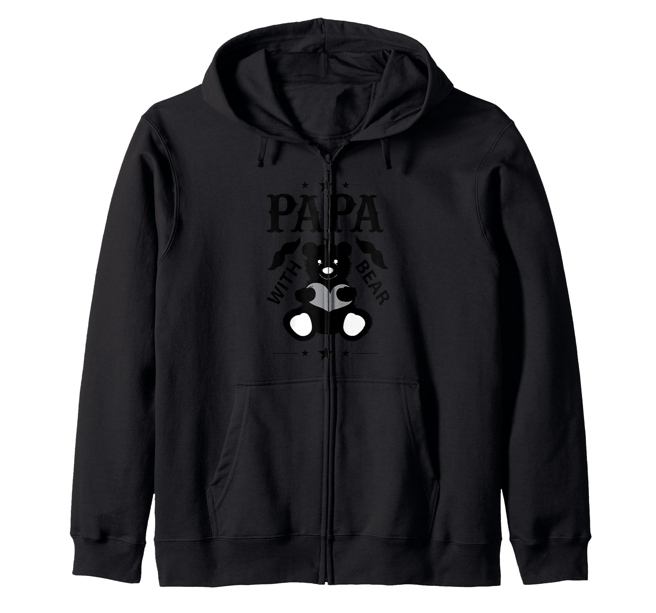 Papa Bear Mustache Teddy Dad Father T-Shirt - Novelty Apparel Men Women - T-Shirt, Sweatshirt, Hoodie