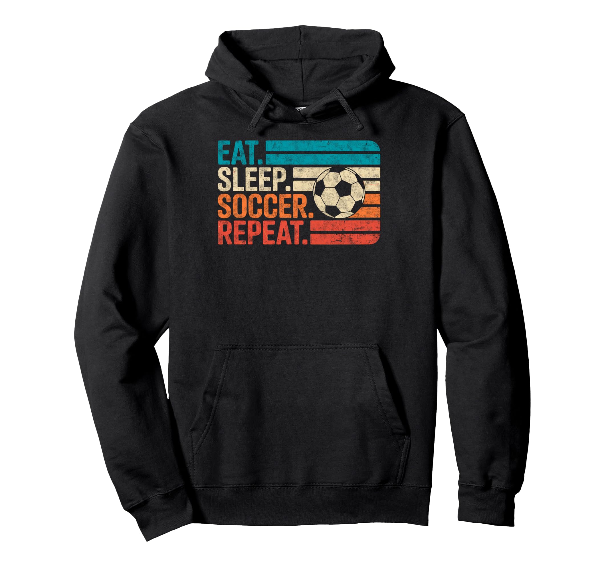 Eat Sleep Soccer Repet Goalie Player Fan Hoodie - Trendy Graphic Unisex - T-Shirt, Sweatshirt, Hoodie