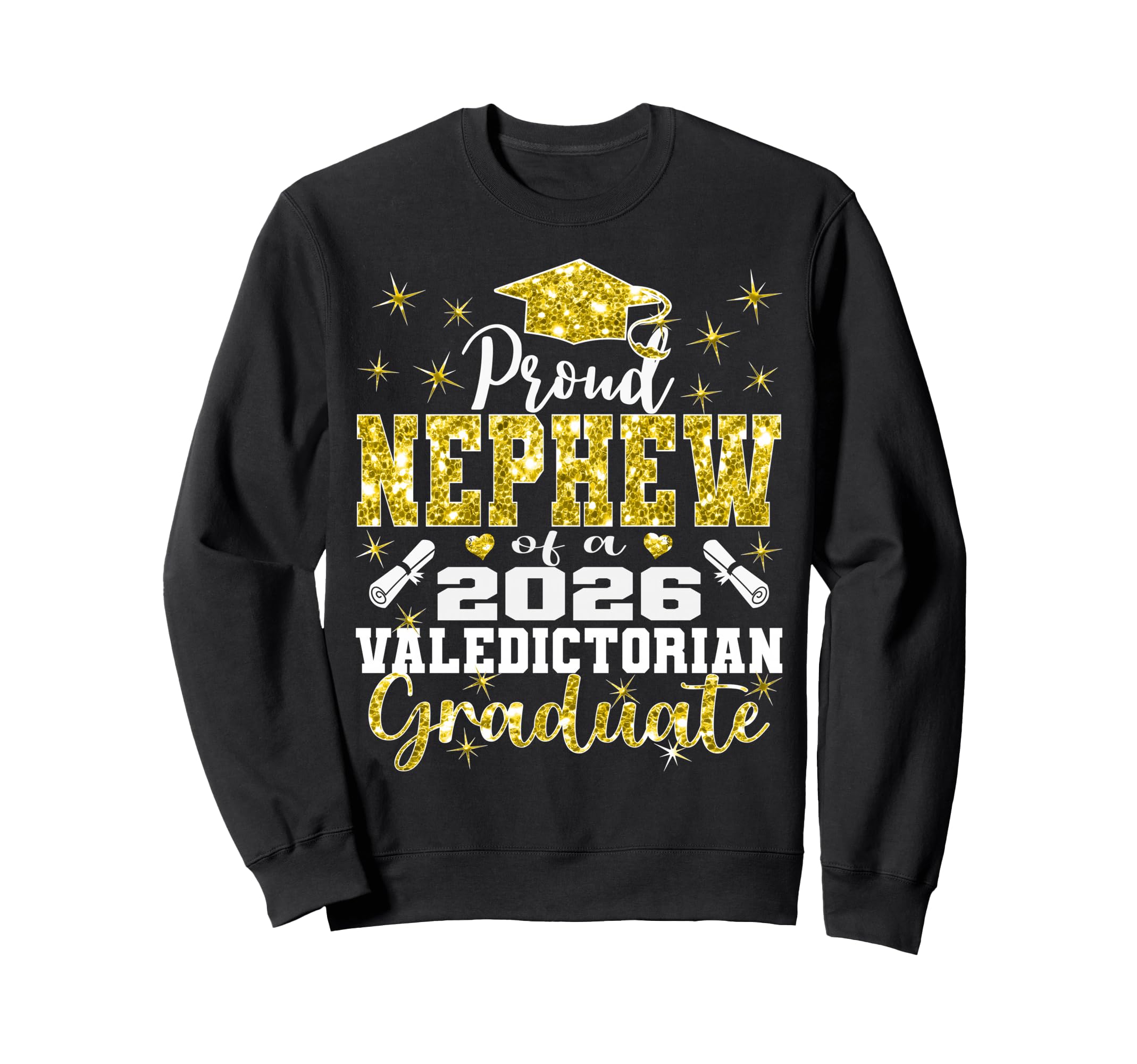 Proud Nephew 2026 Valedictorian Sweatshirt - Custom Art Print Unisex - T-Shirt, Sweatshirt, Hoodie