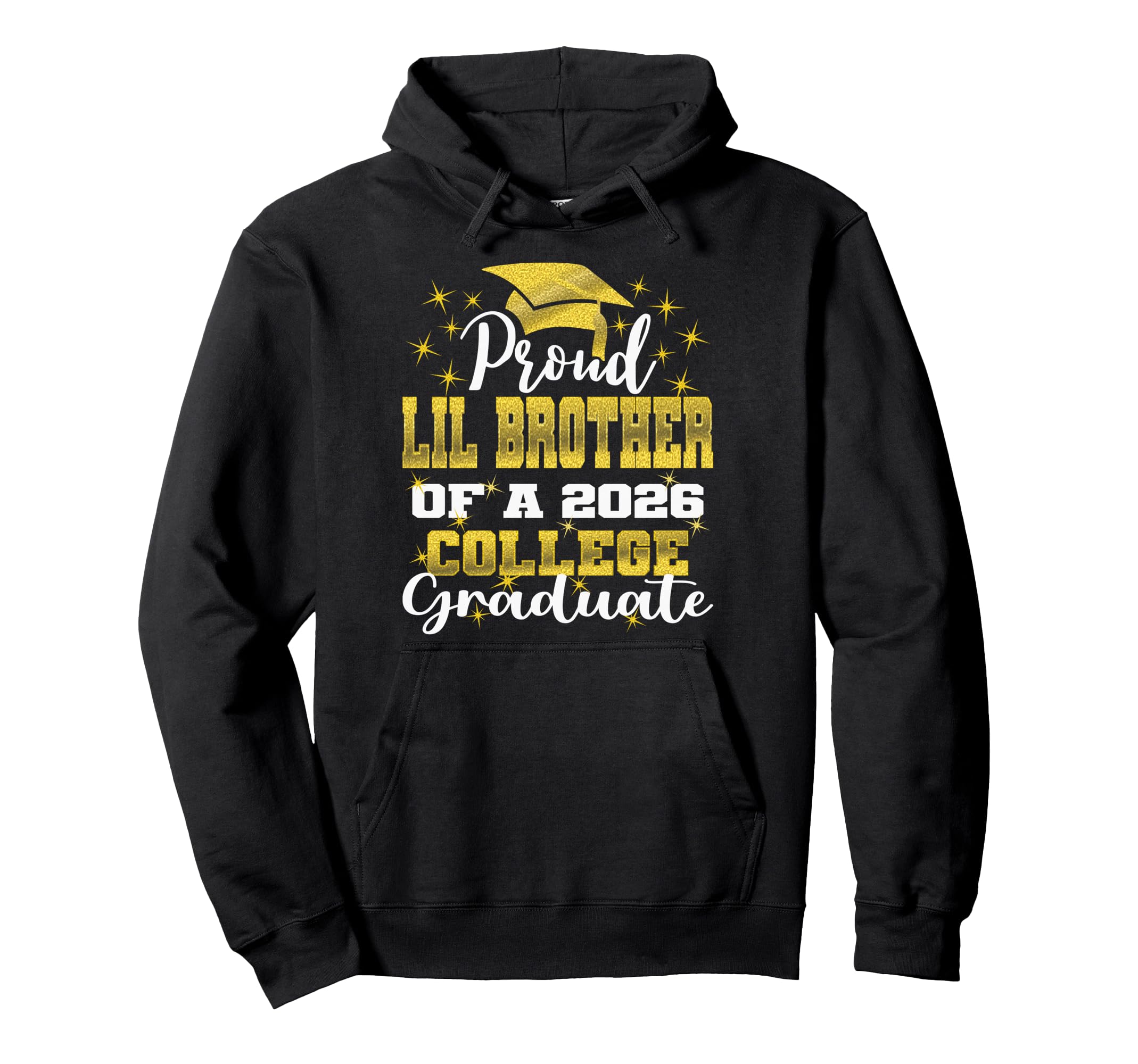 Proud Little Brother 2026 College Hoodie - Streetwear Style Unisex - T-Shirt, Sweatshirt, Hoodie