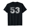 Number 53 Baseball Football Soccer T-Shirt - Fun Novelty Design for Adults - T-Shirt, Sweatshirt, Hoodie