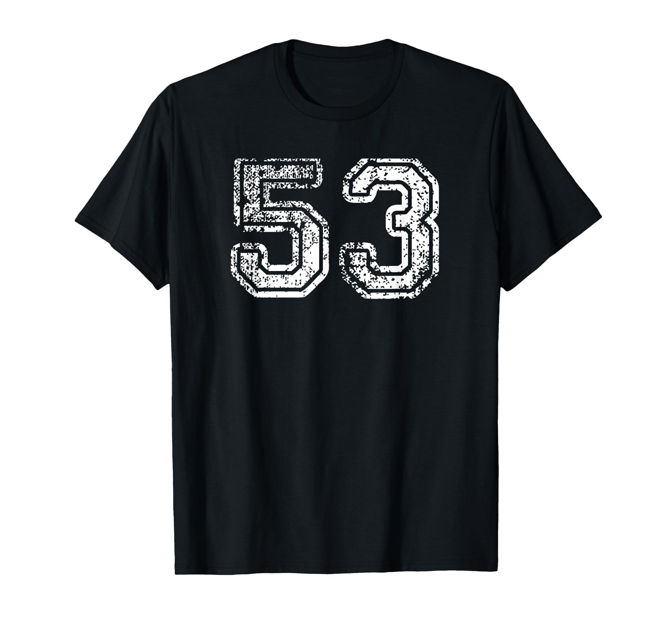 Number 53 Baseball Football Soccer T-Shirt - Fun Novelty Design for Adults - T-Shirt, Sweatshirt, Hoodie