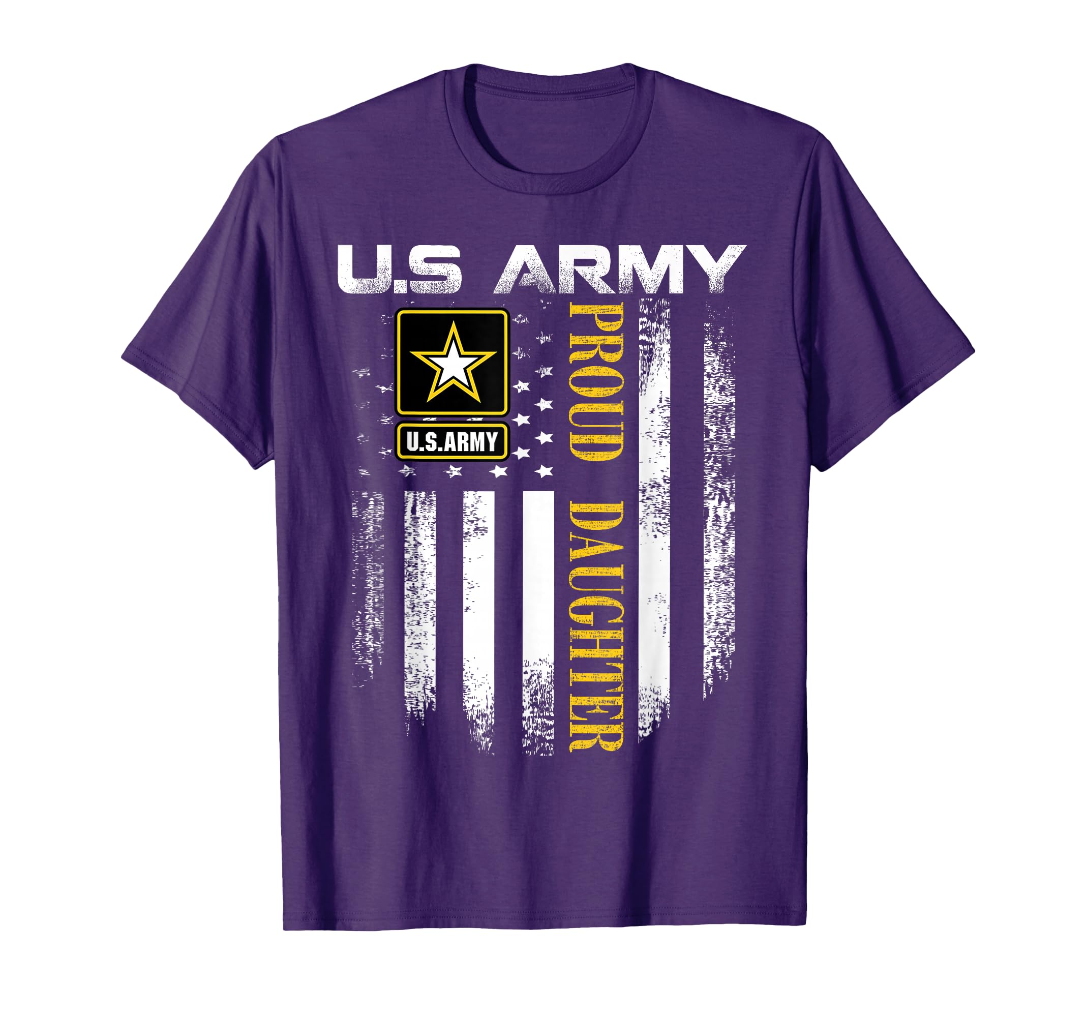U S Army Proud Daughter American Flag T-Shirt - Custom Art Print Men Women - T-Shirt, Sweatshirt, Hoodie