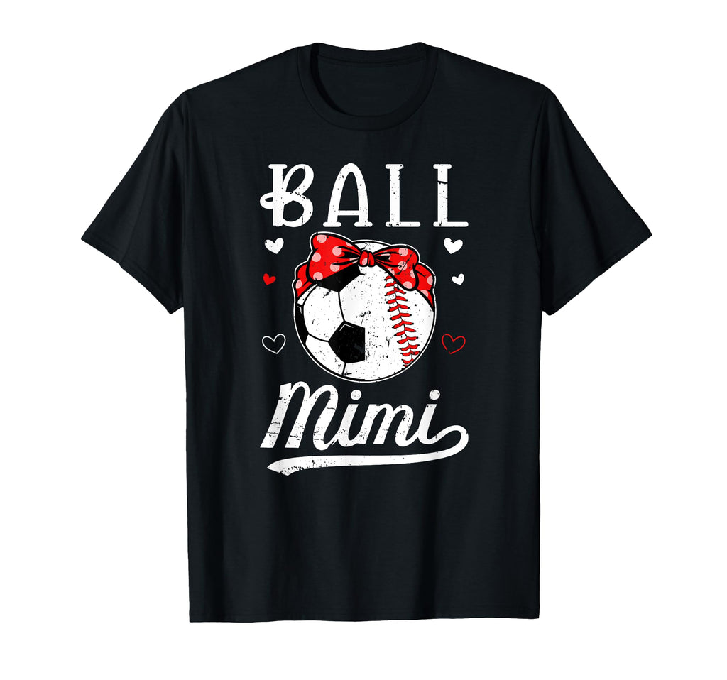 Ball Mimi Grandma Baseball Soccer Mimi T-Shirt - Unique Graphic for Adults - T-Shirt, Sweatshirt, Hoodie
