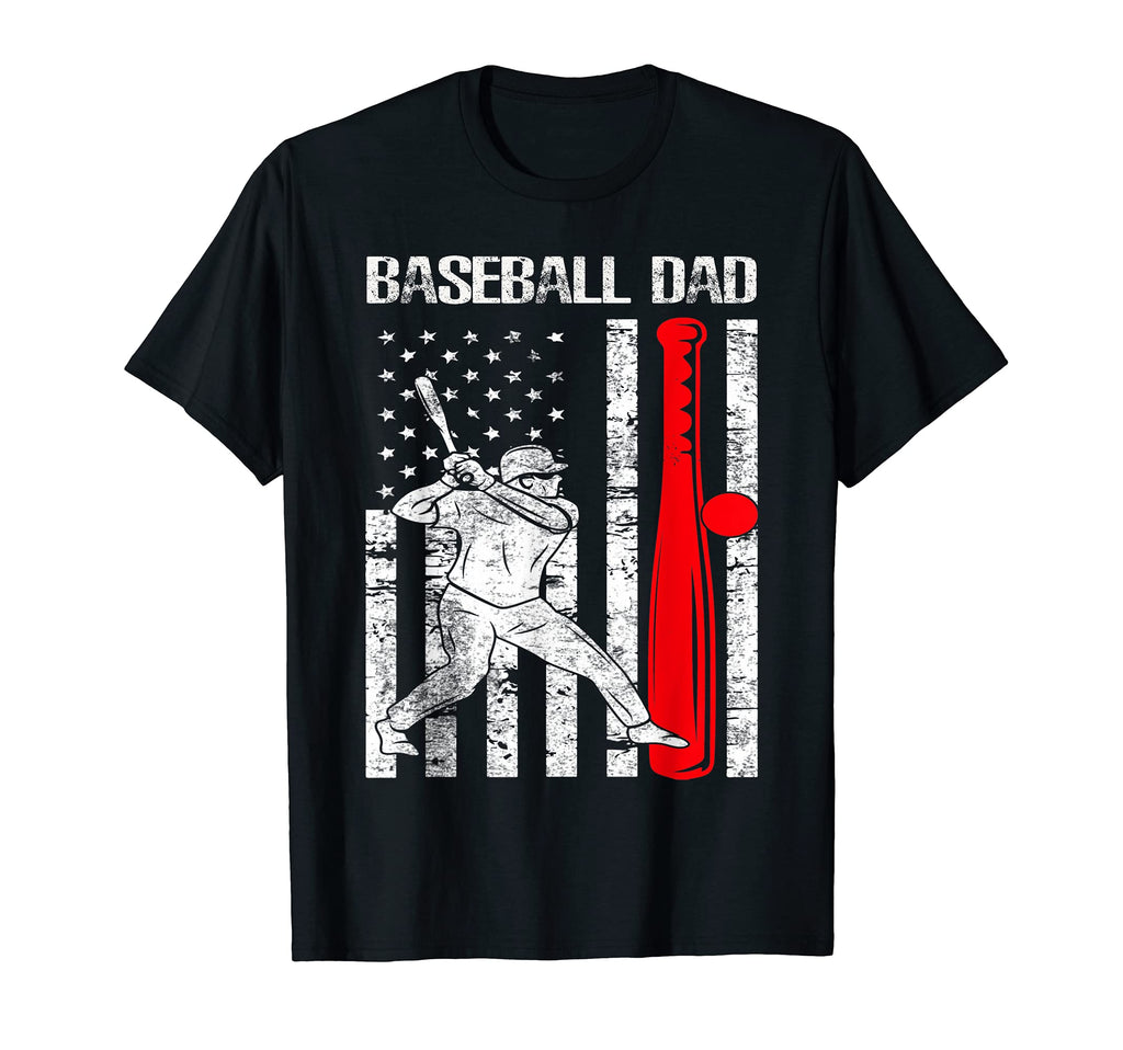 Usa Flag Baseball Dad Baseball Father T-Shirt - Graphic Print for Adults - T-Shirt, Sweatshirt, Hoodie