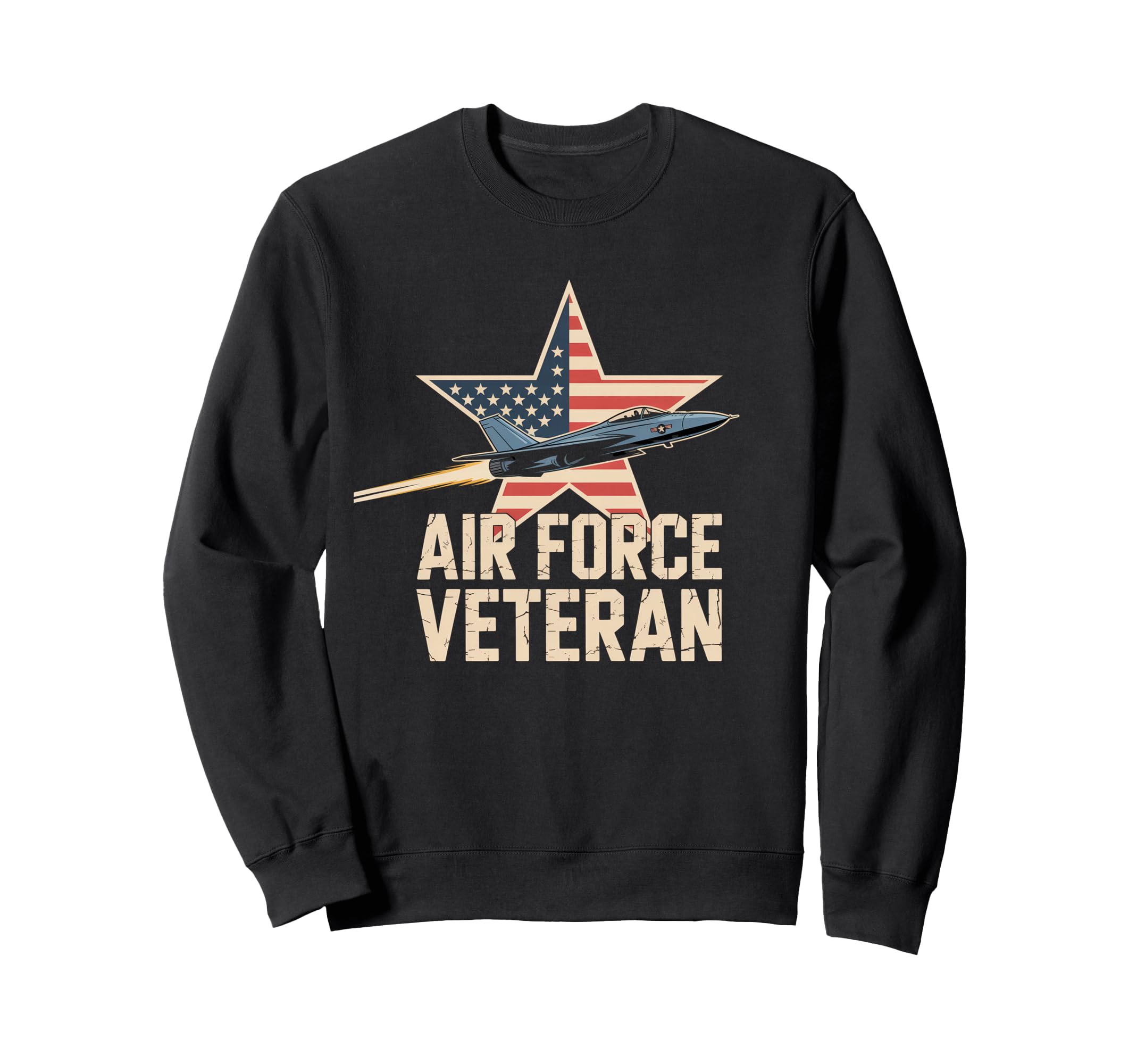 Air Force Veteran Us American Flag Sweatshirt - Trendy Graphic Men Women - T-Shirt, Sweatshirt, Hoodie