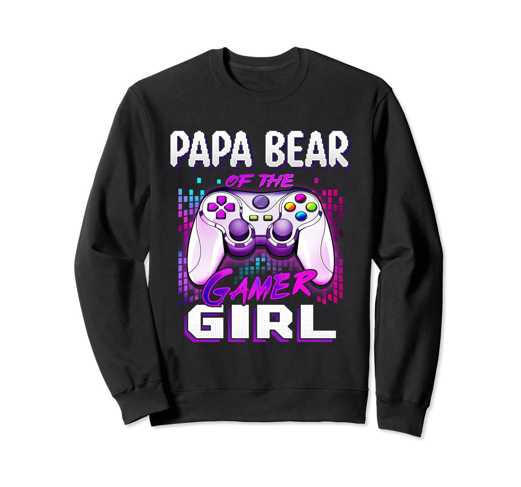Papa Bear Gamer Birthday Sweatshirt - Aesthetic Graphic Men Women - T-Shirt, Sweatshirt, Hoodie