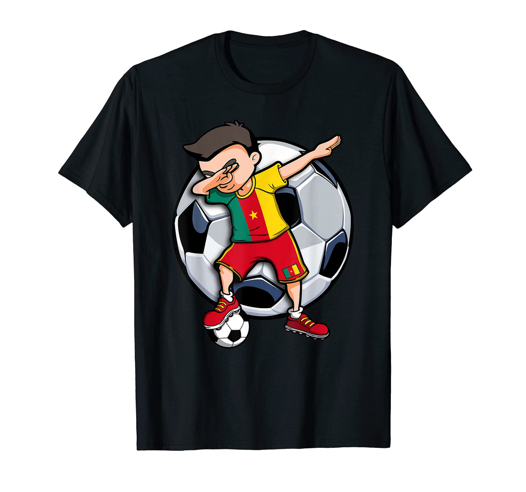 Dabbing Soccer Cameroon Football Fans T-Shirt - Custom Art Print Men Women - T-Shirt, Sweatshirt, Hoodie