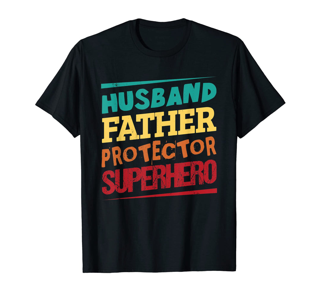 Husband Father Protector Superhero T-Shirt - Minimalist Print Unisex - T-Shirt, Sweatshirt, Hoodie