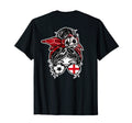 Messy Bun Hair English Soccer England T-Shirt - Novelty Apparel Men Women - T-Shirt, Sweatshirt, Hoodie