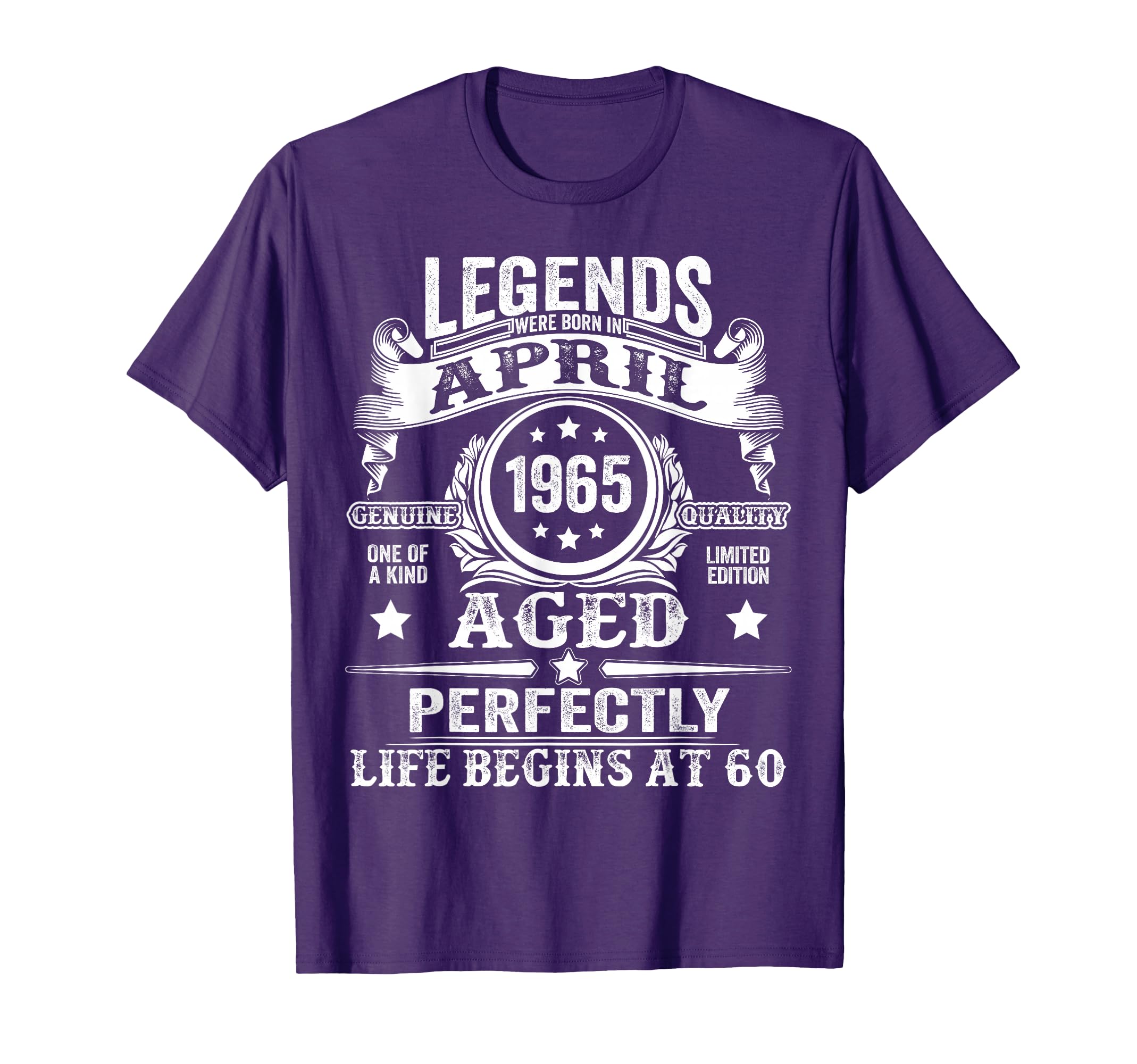 Legend Were Born April 1965 60Th T-Shirt - Trendy Graphic for Adults - T-Shirt, Sweatshirt, Hoodie