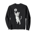 Funny Soccer Cat Line Art Tabby Kitten Sweatshirt - Novelty Apparel Unisex - T-Shirt, Sweatshirt, Hoodie