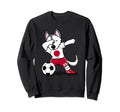 Dabbing Husky Dog Japan Sweatshirt - Casual Everyday Wear for Adults - T-Shirt, Sweatshirt, Hoodie