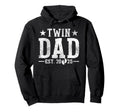 Twin Dad Est 2025 Fathers Day New Daddy Hoodie - Graphic Print for Adults - T-Shirt, Sweatshirt, Hoodie