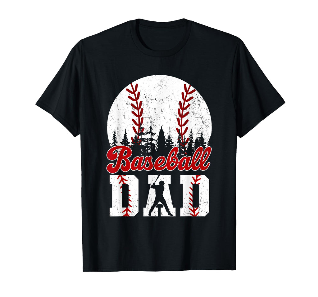 Baseball Dad Happy Fathers Day Shirts Wife T-Shirt - Graphic Print Unisex - T-Shirt, Sweatshirt, Hoodie