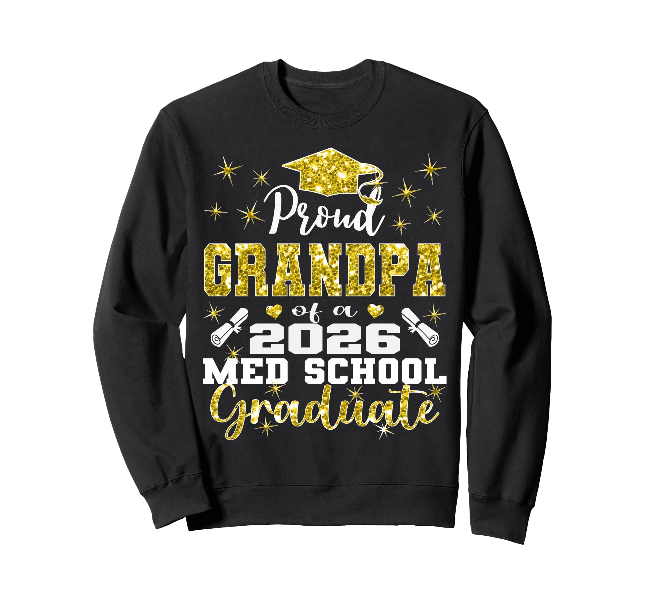 Proud Grandpa 2026 Class Med Sweatshirt - Minimalist Print for Adults - T-Shirt, Sweatshirt, Hoodie