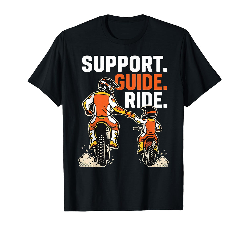 Dirt Bike Father And Son Racing Guide T-Shirt - Trendy Graphic for Adults - T-Shirt, Sweatshirt, Hoodie