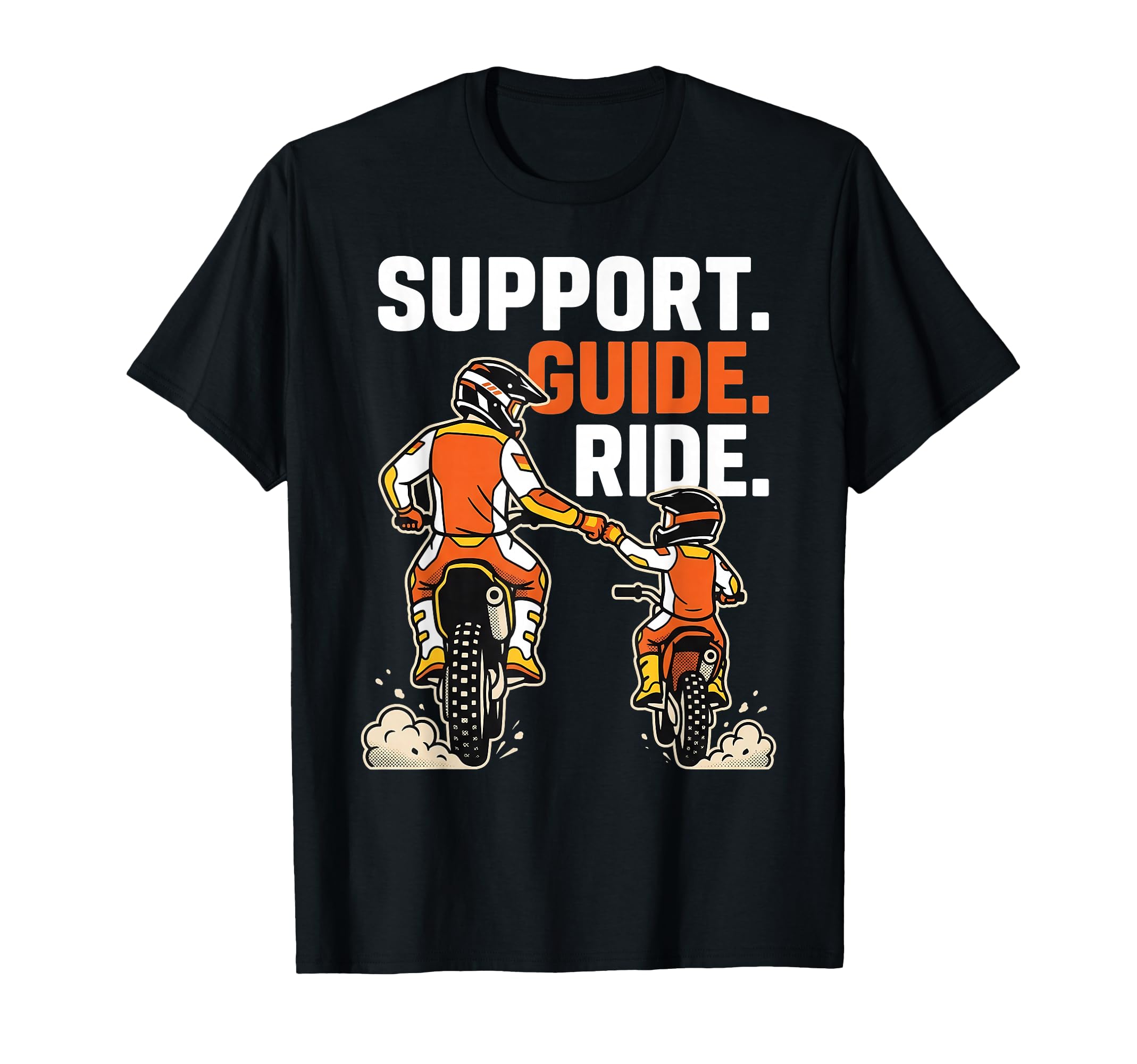 Dirt Bike Father And Son Racing Guide T-Shirt - Trendy Graphic for Adults - T-Shirt, Sweatshirt, Hoodie