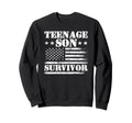 Teenage Son Survivor Parenting Sweatshirt - Aesthetic Graphic Men Women - T-Shirt, Sweatshirt, Hoodie