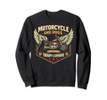 Motorcycle Biker Dog Motorcycle And Sweatshirt - Fun Novelty Design Unisex - T-Shirt, Sweatshirt, Hoodie