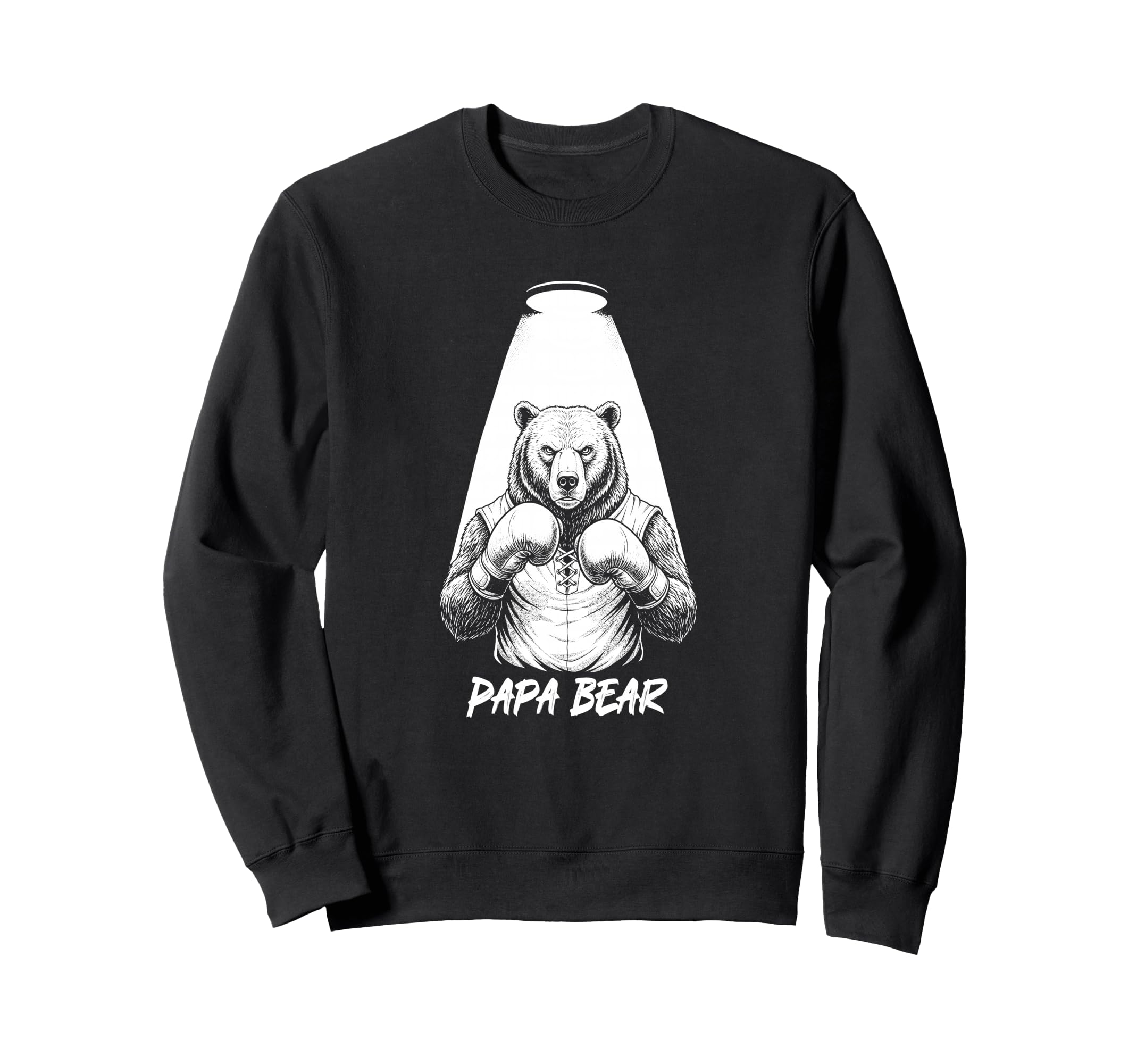 Papa Bear Fighter Boxing Gloves Sweatshirt - Custom Art Print for Adults - T-Shirt, Sweatshirt, Hoodie