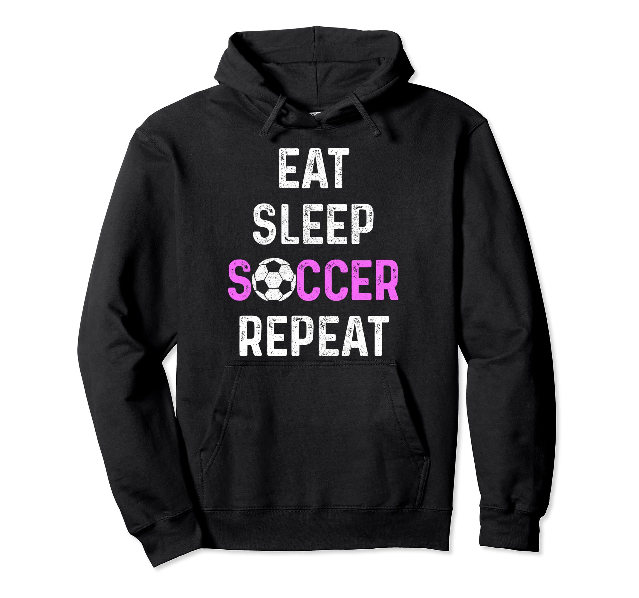 Eat Sleep Soccer Repeat Soccer Player Hoodie - Streetwear Style for Adults - T-Shirt, Sweatshirt, Hoodie