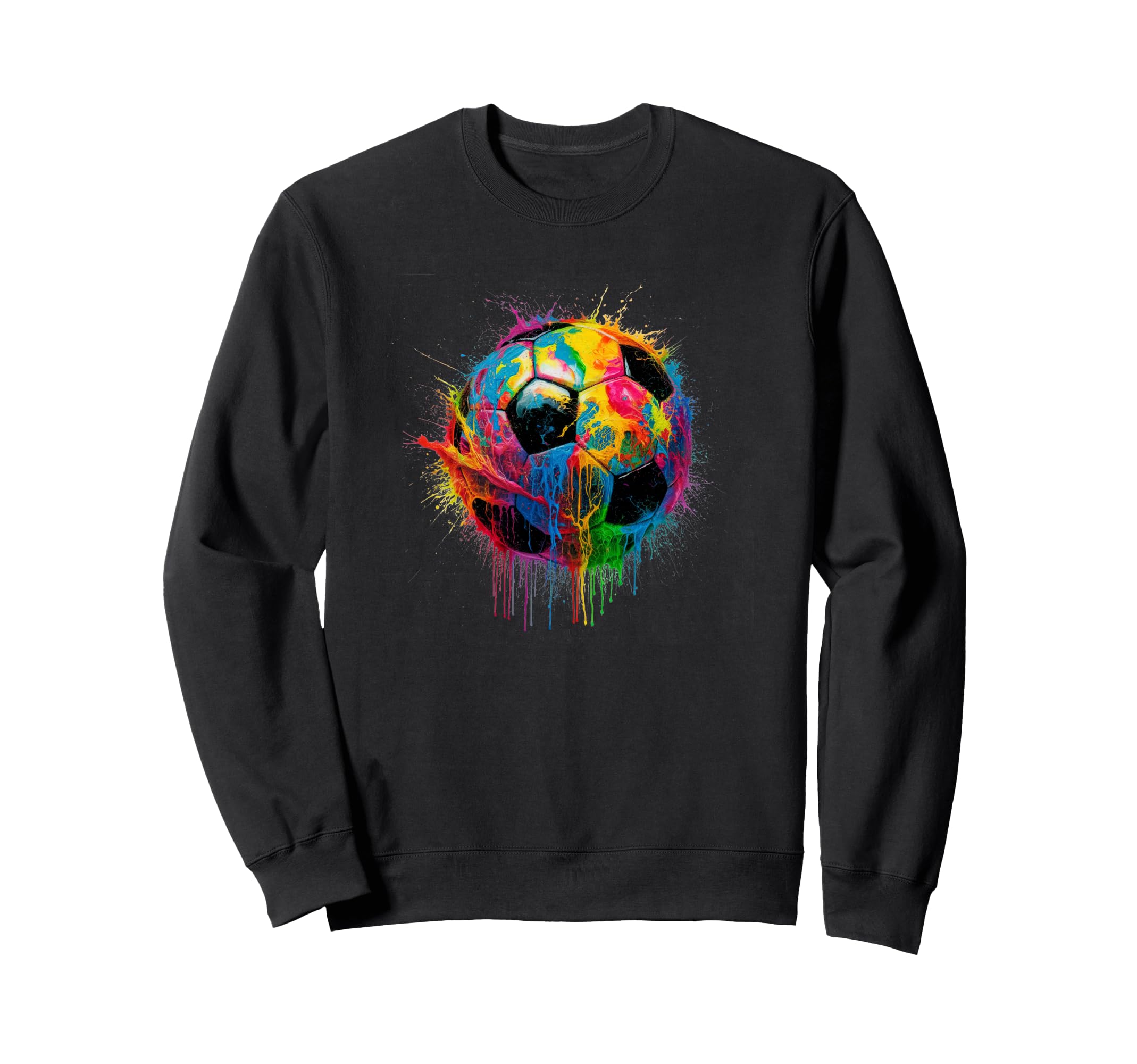 Colorful Soccer Ball Tie Dye Paint Sweatshirt - Novelty Apparel Unisex - T-Shirt, Sweatshirt, Hoodie