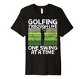 Golfing Through Life One Swing Time T-Shirt - Aesthetic Graphic for Adults - T-Shirt, Sweatshirt, Hoodie