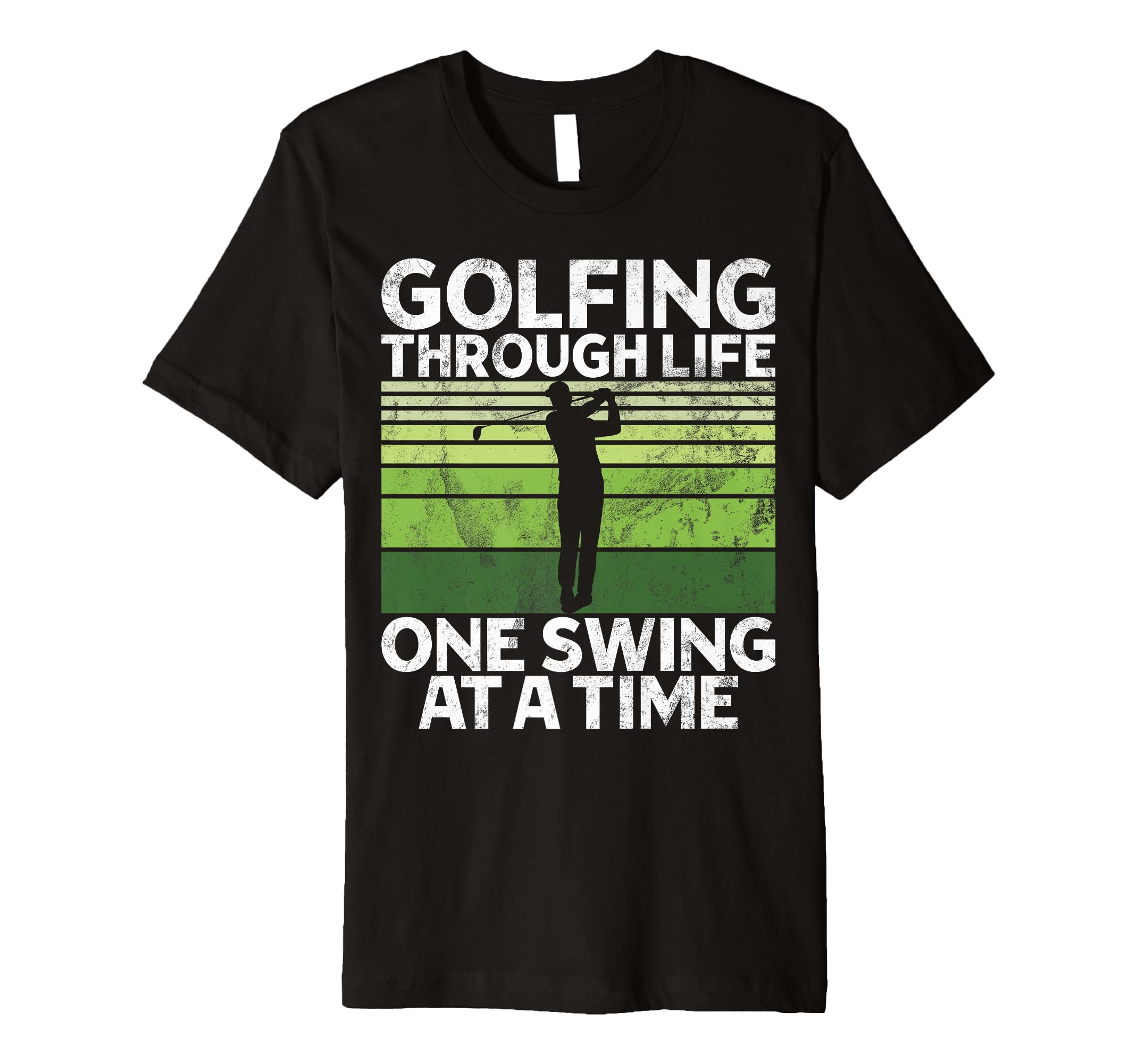 Golfing Through Life One Swing Time T-Shirt - Aesthetic Graphic for Adults - T-Shirt, Sweatshirt, Hoodie