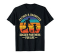 Father And Daughter Soccer Partners T-Shirt - Aesthetic Graphic for Adults - T-Shirt, Sweatshirt, Hoodie