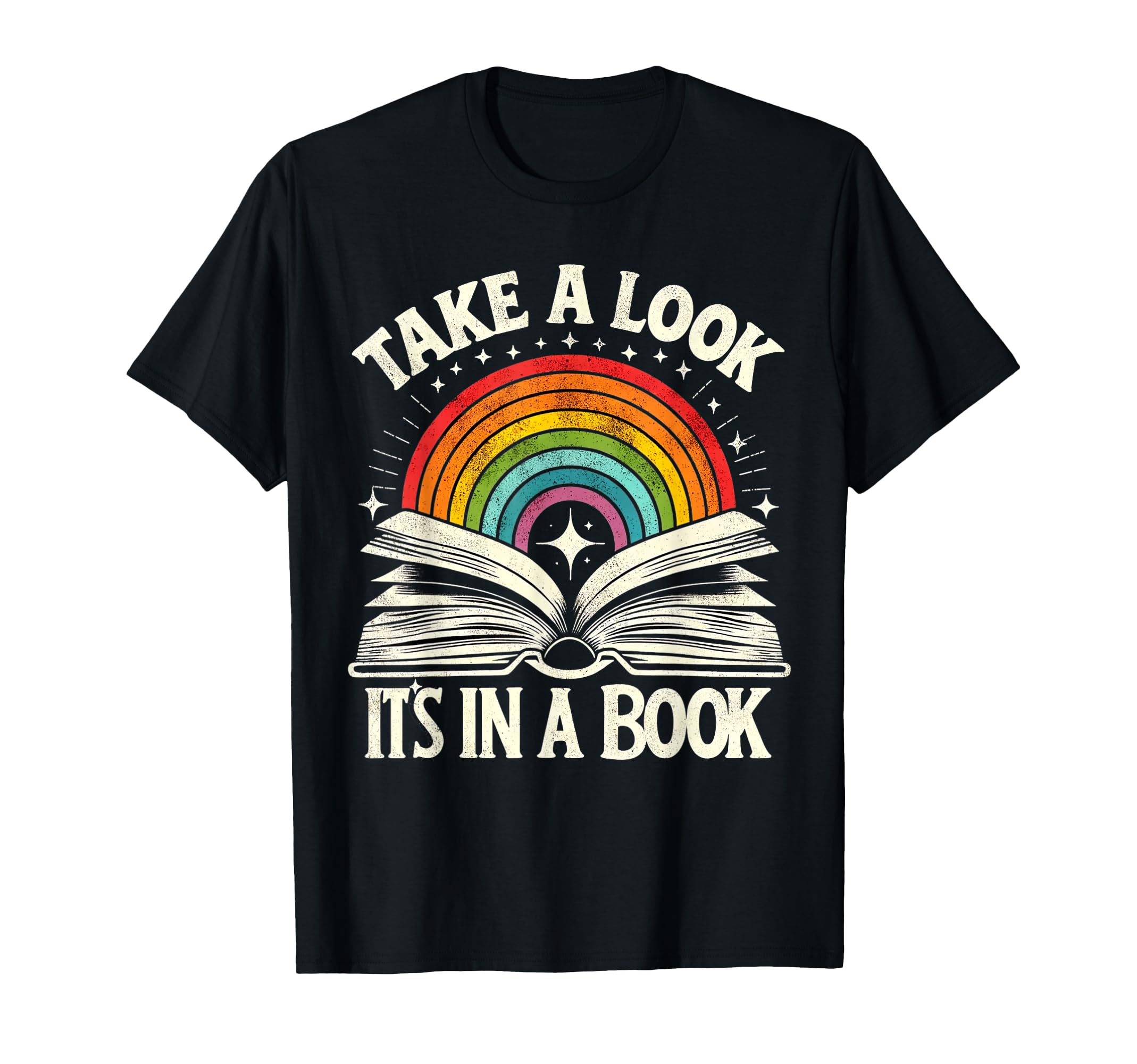 Take Book Reading Librarian Rainbow T-Shirt - Minimalist Print for Adults - T-Shirt, Sweatshirt, Hoodie