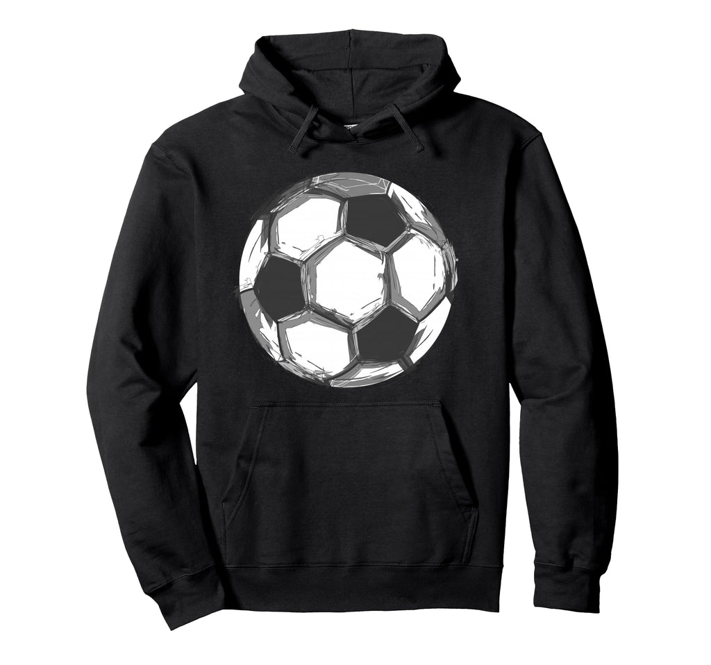 Soccer Ball Sports Players Or Fans Hoodie - Trendy Graphic for Adults - T-Shirt, Sweatshirt, Hoodie