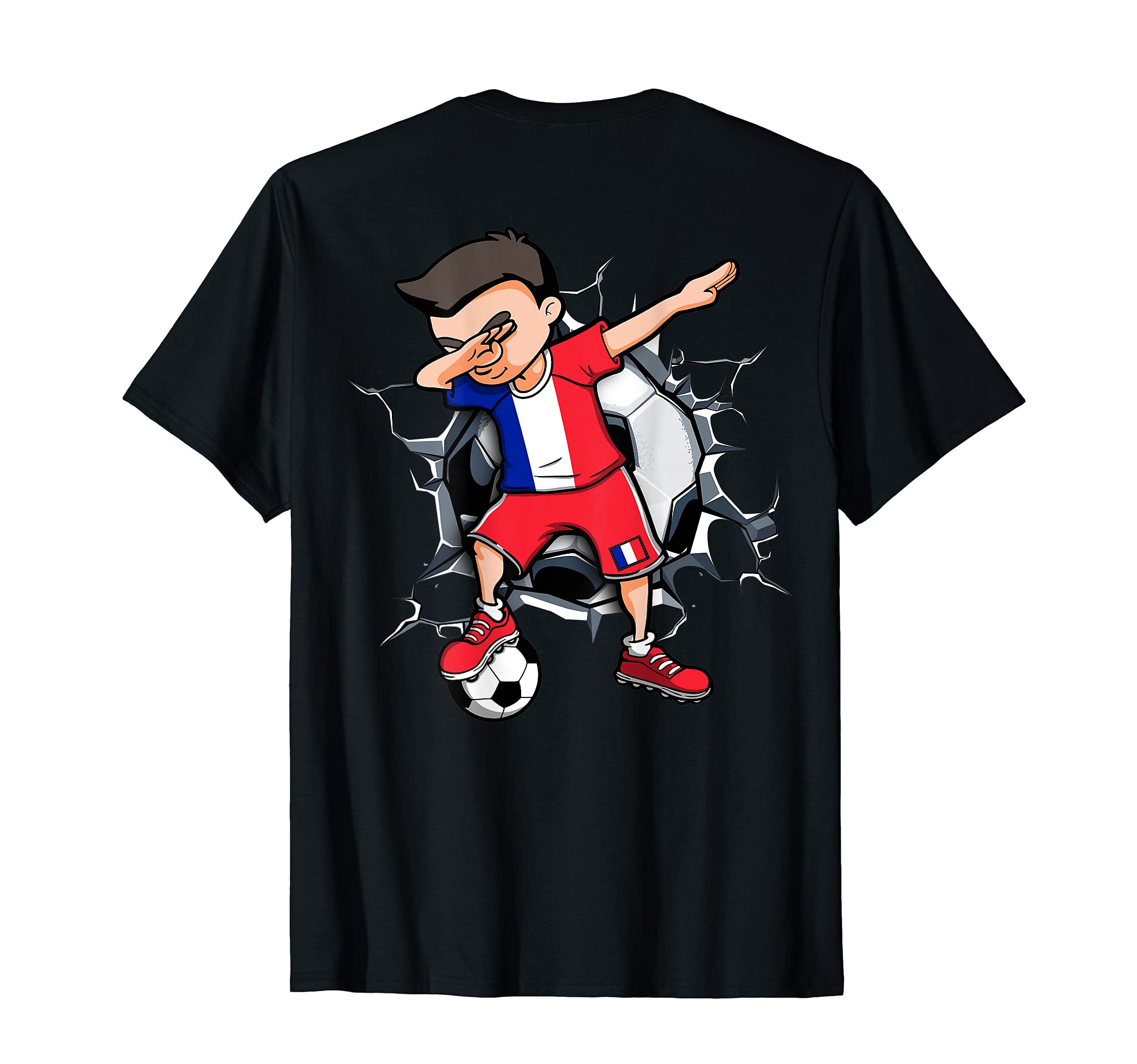 Dabbing Soccer France Football Fans T-Shirt - Fun Novelty Design Unisex - T-Shirt, Sweatshirt, Hoodie
