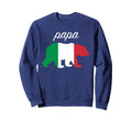 Papa Bear Italy Flag Italian Roots Sweatshirt - Unique Graphic Men Women - T-Shirt, Sweatshirt, Hoodie