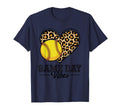 Softball Leopard Heart Fastpitch Game T-Shirt - Novelty Apparel Men Women - T-Shirt, Sweatshirt, Hoodie