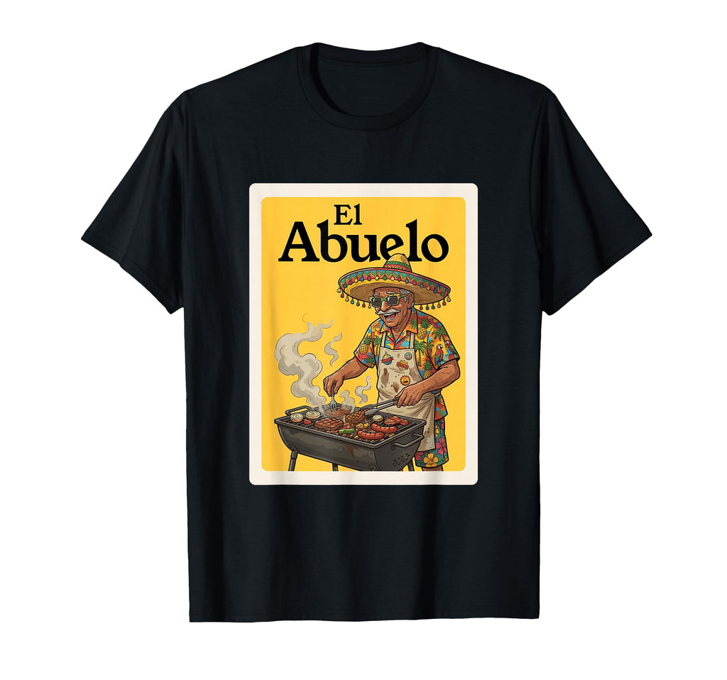 El Abuelo Parrillero Mexican Grandpa T-Shirt - Minimalist Print Men Women - T-Shirt, Sweatshirt, Hoodie