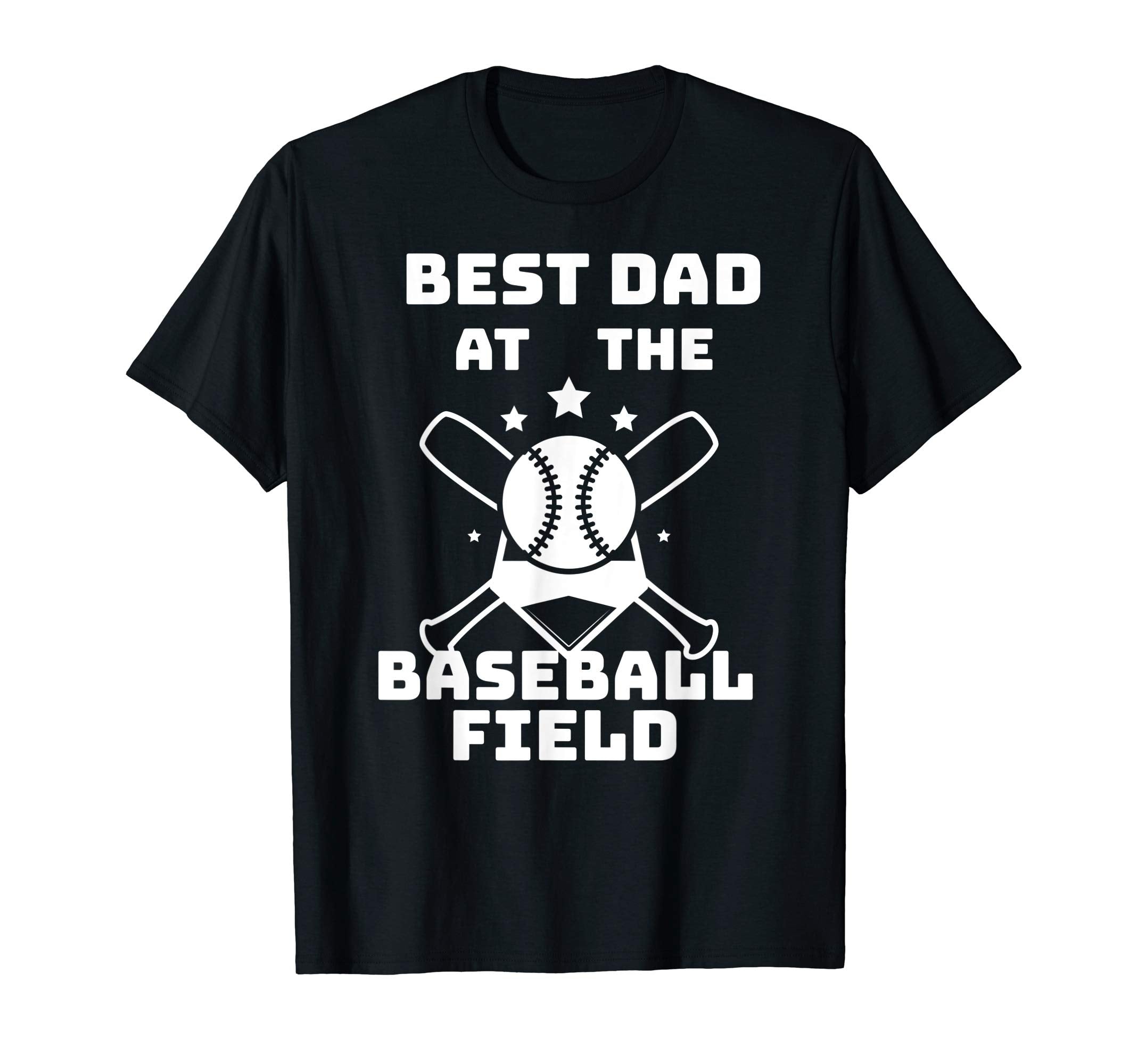 Best Dad Baseball Field Bats Baseball T-Shirt - Custom Art Print Men Women - T-Shirt, Sweatshirt, Hoodie