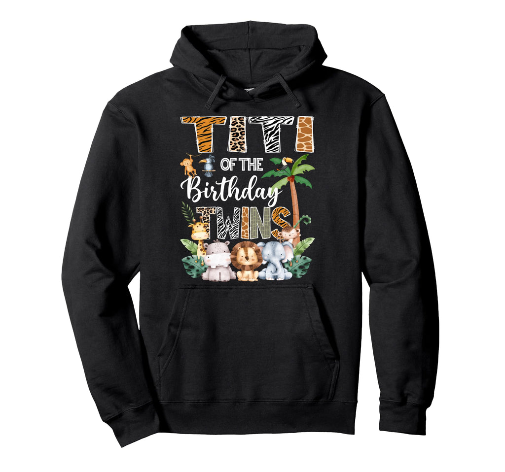 Titi Birthday Twins Safari Jungle Hoodie - Trendy Graphic for Adults - T-Shirt, Sweatshirt, Hoodie