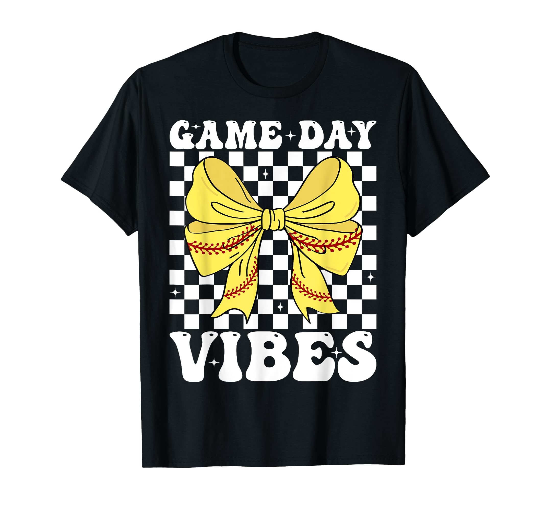 Game Day Vibes Coquette Bow Softball T-Shirt - Aesthetic Graphic Men Women - T-Shirt, Sweatshirt, Hoodie
