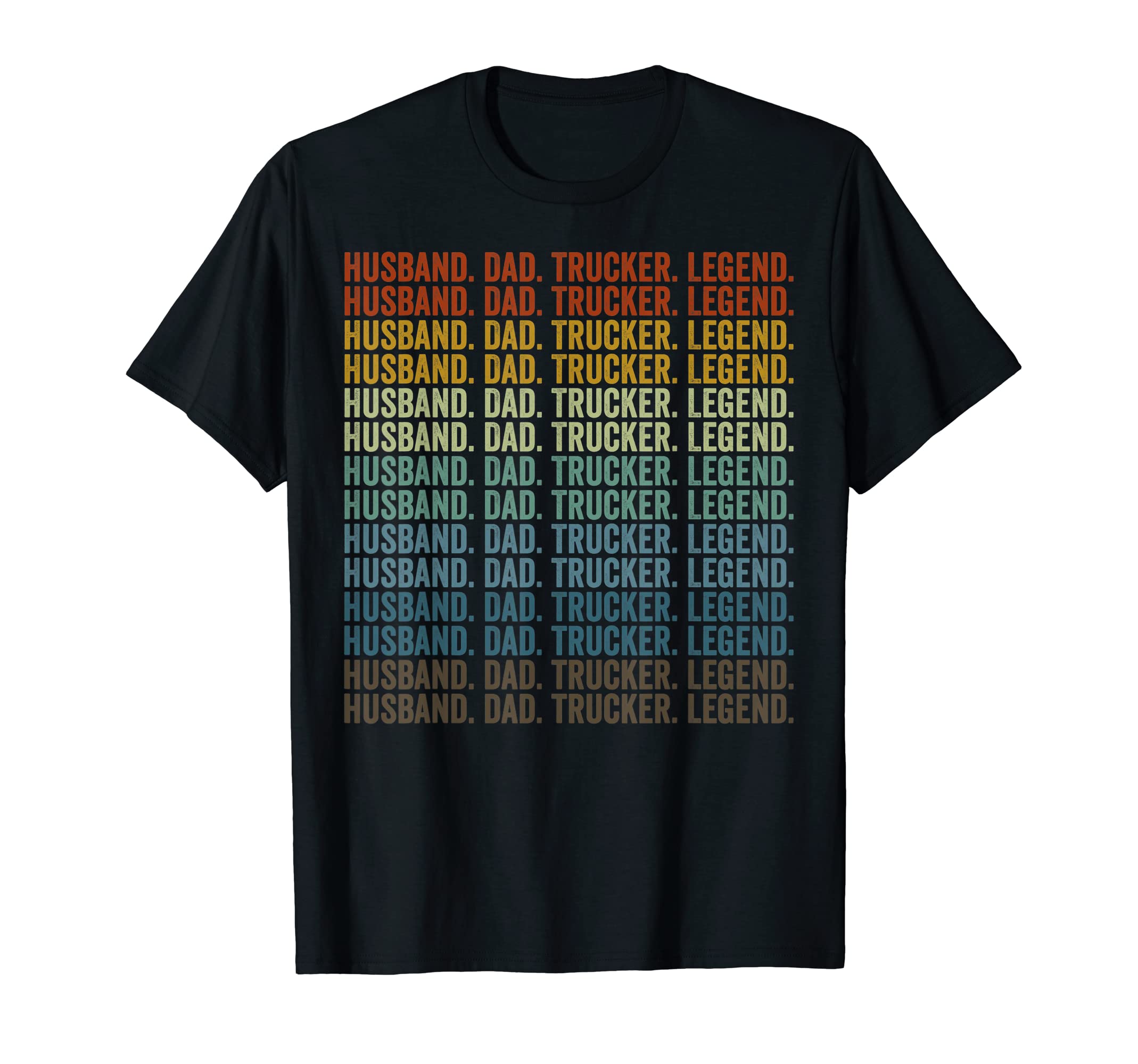 Husband Dad Trucker Legend Trucker T-Shirt - Trendy Graphic for Adults - T-Shirt, Sweatshirt, Hoodie