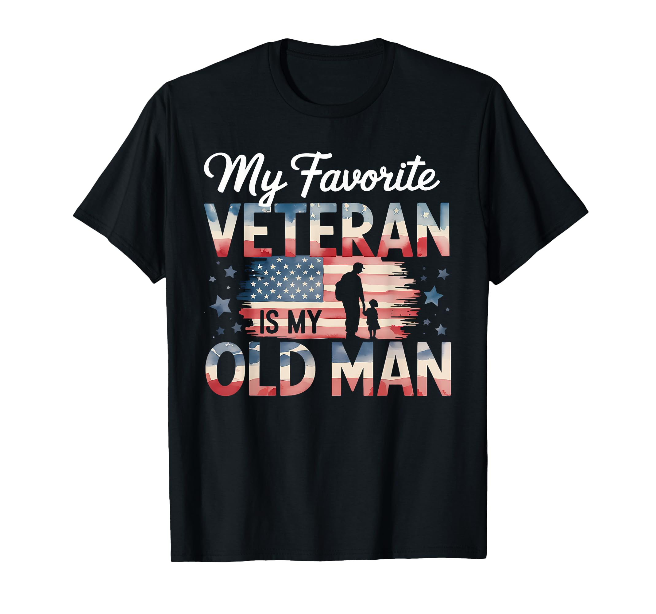 Veteran Old Love American Flag Dad T-Shirt - Novelty Apparel Unisex - T-Shirt, Sweatshirt, Hoodie