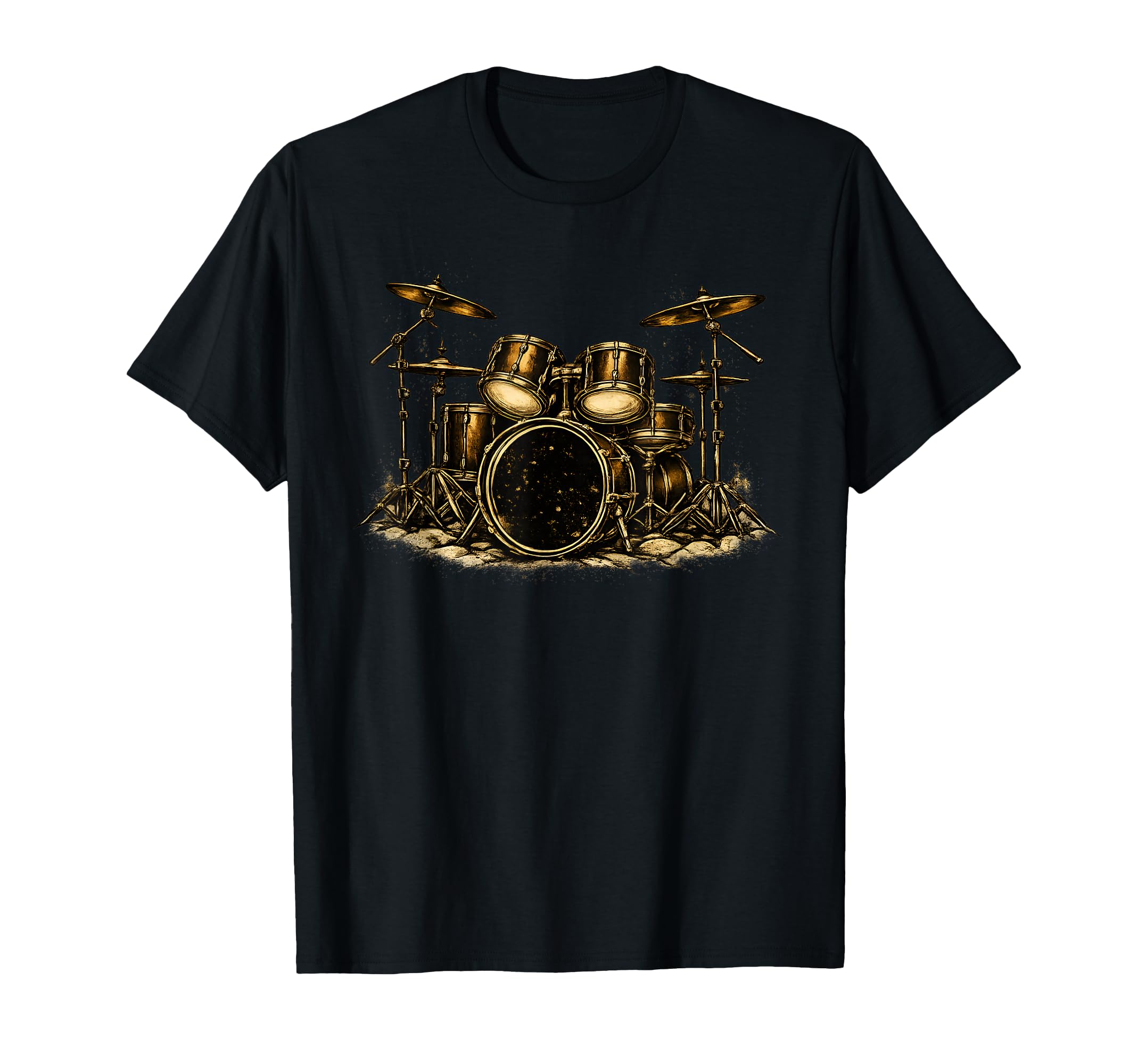 Bronze Drum Set Drummers Musicians T-Shirt - Aesthetic Graphic Men Women - T-Shirt, Sweatshirt, Hoodie